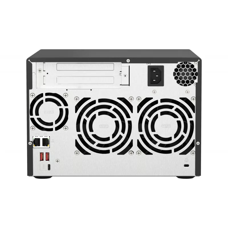 QNAP TS-673A NAS bokštas Ryzen Embedded V1500B 8 GB DDR4 0 TB QNAP Turbo System juoda