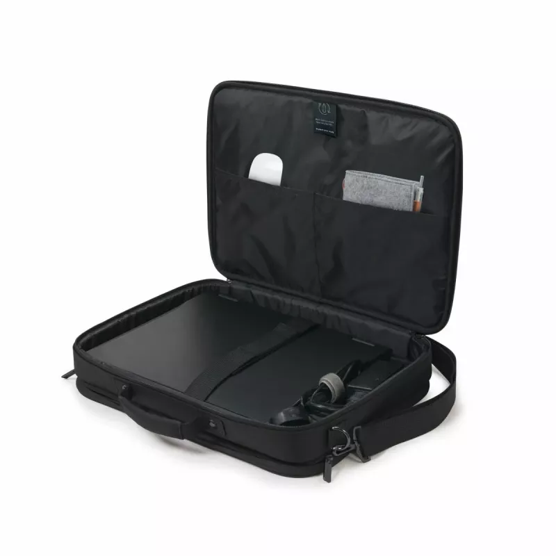 DICOTA Eco Multi Plus Base – dėklas nešiojamam kompiuteriui 14–15,6 col. – juoda / 300d rPET poliesteris