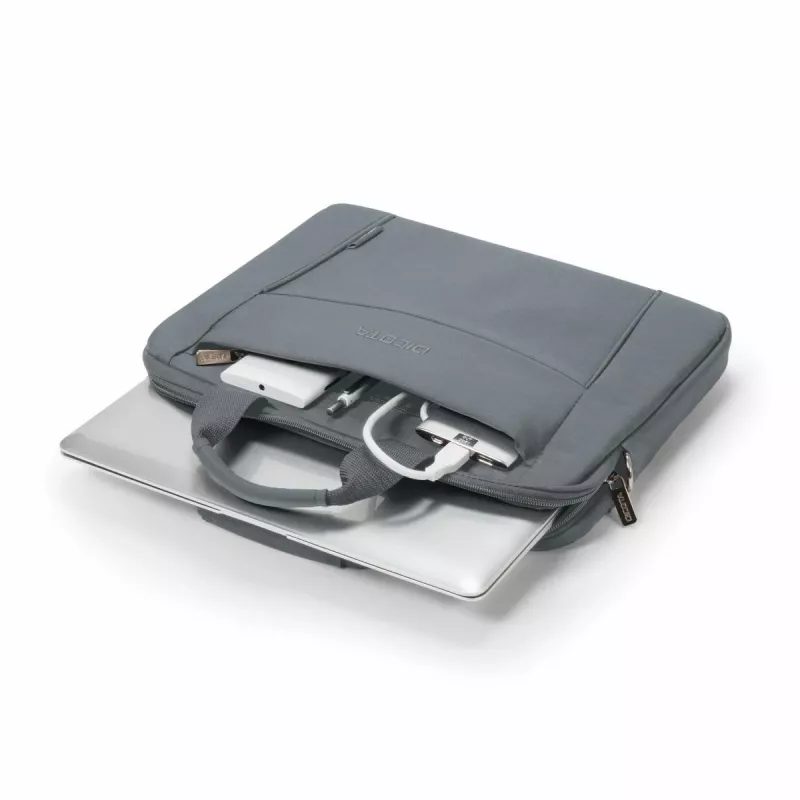 DICOTA Eco Slim Case Base nešiojamojo kompiuterio dėklas 13–14,1 col. pilkas / 300d perdirbtas poliesteris