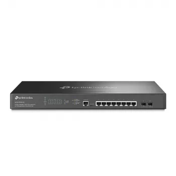 TP-Link Omada 8 prievadų 2.5GBASE-T ir 2 prievadų 10GE SFP+ L2+ valdomas jungiklis su 8 prievadų PoE+