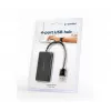 USB mazgas Gembird UHB-U2P4-04 – 4 prievadai USB 2.0, plug-and-play, juodas, 480 Mbit/s