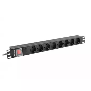 Maitinimo paskirstymo įrenginys PDU Lanberg PDU-08F-0200-BK