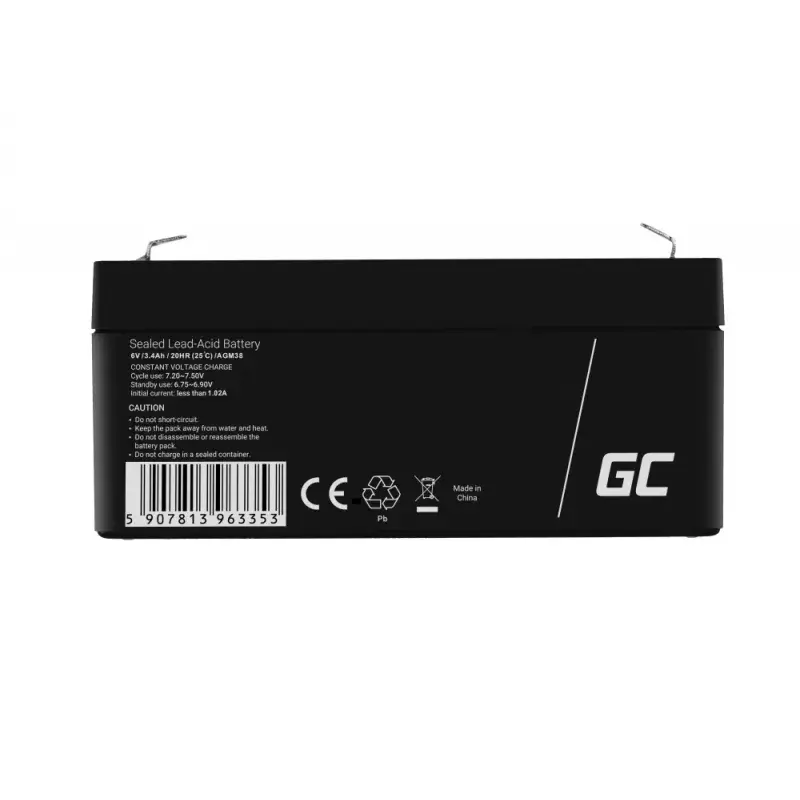 Akumuliatorius UPS Green Cell AGM38 6V 3,4Ah švino rūgšties sandarus AGM