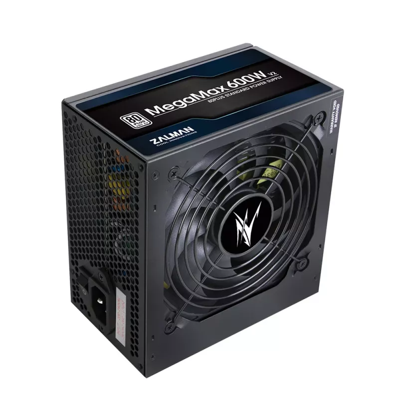 Zalman ZM600-TXII V2 MegaMax 80PLUS 230V EU STANDARD maitinimo blokas 600 W 20+4 pin ATX ATX Juodas