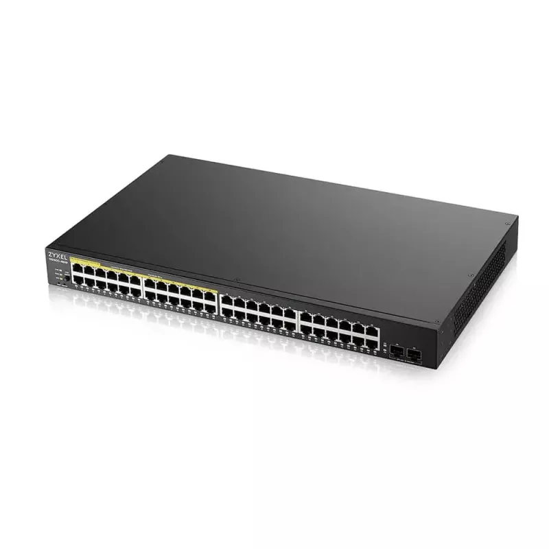Zyxel GS1900-48HPv2 valdomas L2 Gigabit Ethernet (10/100/1000) Power over Ethernet (PoE) jungiklis, juodas