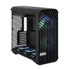 Kompiterio korpusas Fractal Design Torrent Tower Black, ATX/EATX/ITX, 2x180mm priekiniai ventiliatoriai, 2x3.5 colio vietos, 4x2.5 colio vietos, grūdintas stiklas