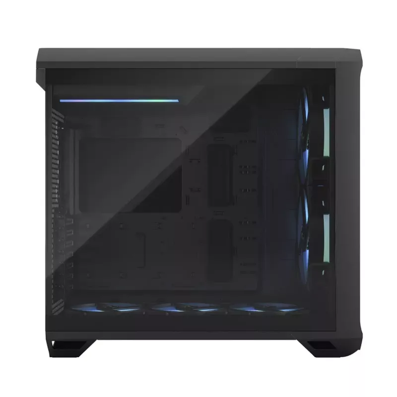 Kompiterio korpusas Fractal Design Torrent Tower Black, ATX/EATX/ITX, 2x180mm priekiniai ventiliatoriai, 2x3.5 colio vietos, 4x2.5 colio vietos, grūdintas stiklas