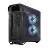 Kompiterio korpusas Fractal Design Torrent Tower Black, ATX/EATX/ITX, 2x180mm priekiniai ventiliatoriai, 2x3.5 colio vietos, 4x2.5 colio vietos, grūdintas stiklas