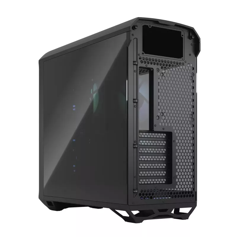 Kompiterio korpusas Fractal Design Torrent Tower Black, ATX/EATX/ITX, 2x180mm priekiniai ventiliatoriai, 2x3.5 colio vietos, 4x2.5 colio vietos, grūdintas stiklas