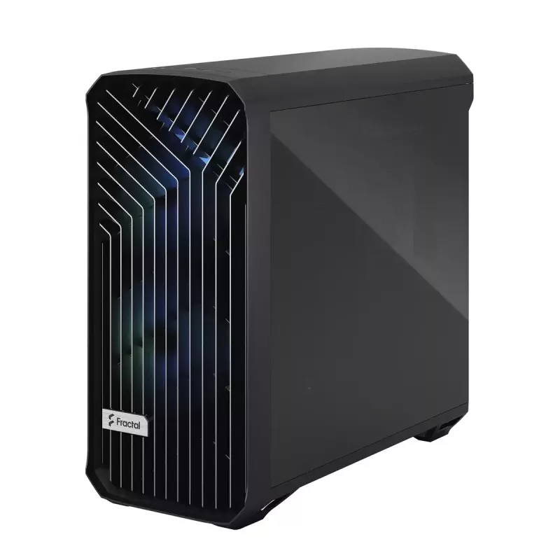 Kompiterio korpusas Fractal Design Torrent Tower Black, ATX/EATX/ITX, 2x180mm priekiniai ventiliatoriai, 2x3.5 colio vietos, 4x2.5 colio vietos, grūdintas stiklas