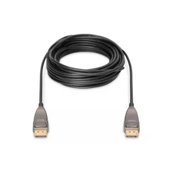 DIGITUS DisplayPort AOC hibridinis šviesolaidinis jungiamasis kabelis M/M UHD 8K@60Hz, CE, juodas 20m