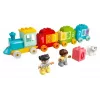 LEGO DUPLO traukinys su skaičiais 10954 – ankstyvojo mokymosi traukinys su sunumeruotais vagonais skaičiavimui ir rūšiavimui