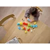 LEGO DUPLO traukinys su skaičiais 10954 – ankstyvojo mokymosi traukinys su sunumeruotais vagonais skaičiavimui ir rūšiavimui