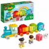 LEGO DUPLO traukinys su skaičiais 10954 – ankstyvojo mokymosi traukinys su sunumeruotais vagonais skaičiavimui ir rūšiavimui