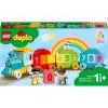 LEGO DUPLO traukinys su skaičiais 10954 – ankstyvojo mokymosi traukinys su sunumeruotais vagonais skaičiavimui ir rūšiavimui