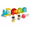 LEGO DUPLO traukinys su skaičiais 10954 – ankstyvojo mokymosi traukinys su sunumeruotais vagonais skaičiavimui ir rūšiavimui