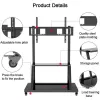 Porterinis plokščiaekranis grindinis stovas TECHLY Signage Display Mount ICA-TR30 – 55–100 colių, VESA 1200x600, maks. 150 kg, ratukai, juodas