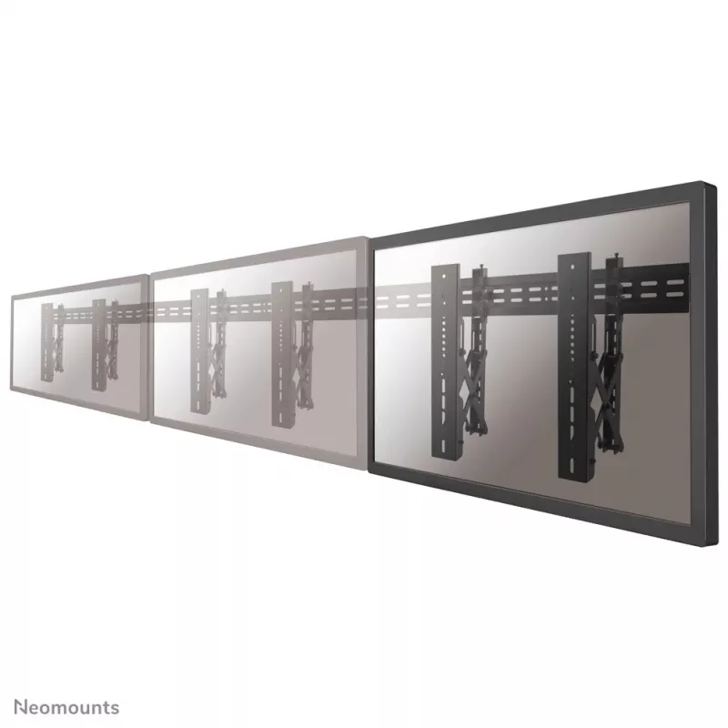 Neomounts LED-VW1000BLACK sieninis laikiklis vaizdo sienoms 40-75 colių - ištraukiamas - maks. 50 kg