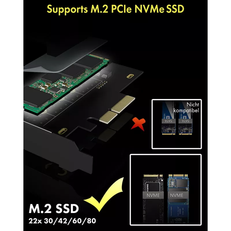ICY BOX IB-PCI208-HS PCIe 4.0 M.2 NVMe adapterio kortelė su radiatoriumi