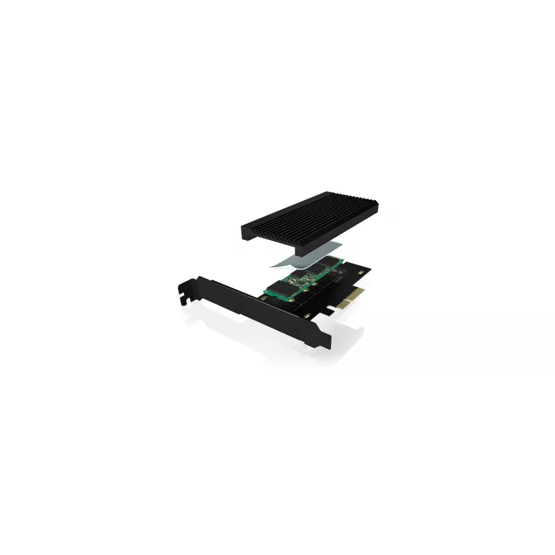 ICY BOX IB-PCI208-HS PCIe 4.0 M.2 NVMe adapterio kortelė su radiatoriumi