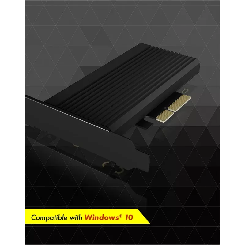 ICY BOX IB-PCI208-HS PCIe 4.0 M.2 NVMe adapterio kortelė su radiatoriumi