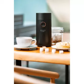 Kavos malūnėlis su plieninėmis girnomis Adler AD 4446bg — 150 W, 75 g talpa, juodas