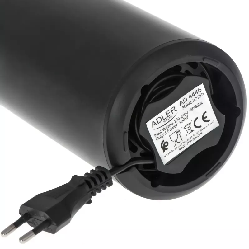 Kavos malūnėlis su plieninėmis girnomis Adler AD 4446bg — 150 W, 75 g talpa, juodas