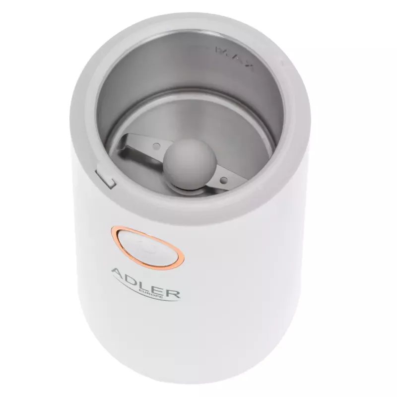 Kavos malūnėlis su akmeniniais girnomis Adler AD4446WG, 150 W, 75 g, baltas
