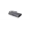 ICY BOX IB-DK4040-CPD belaidė USB 3.2 Gen 1 (3.1 Gen 1) Type-C dokų stotelė, antracito, juoda