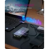 ICY BOX IB-DK4040-CPD belaidė USB 3.2 Gen 1 (3.1 Gen 1) Type-C dokų stotelė, antracito, juoda