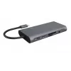 ICY BOX IB-DK4040-CPD belaidė USB 3.2 Gen 1 (3.1 Gen 1) Type-C dokų stotelė, antracito, juoda