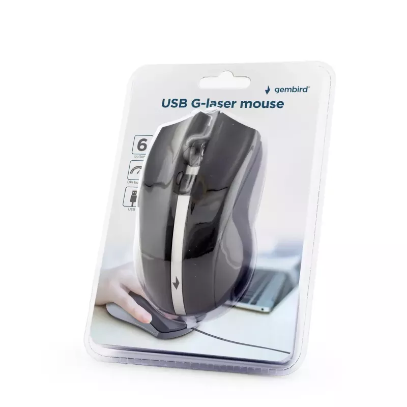 GEMBIRD Laser Mouse 2400 Dpi – Ambidekstrinė