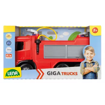 Lena GIGA TRUCKS važinėjamas gaisrinis automobilis Arocs, 3 m., įvairiaspalvis