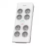 Philips SPN7080WA/60 apsauginis nuo viršįtampių lizdų blokas baltas 8 AC lizdai 2 m