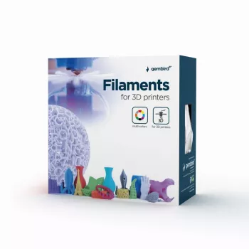 GEMBIRD ABS Filament - Sidabrinis - 1,75 mm - 1 kg