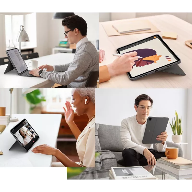 LOGITECH Combo Touch – klaviatūros dėklas, skirtas iPad Pro 12,9 colio (5 kartos), anglų QWERTY