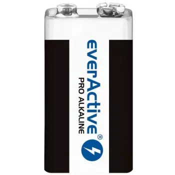 Šarminė baterija 9V everActive EV6LR61-PRO, 9 V, 650 mAh, 26,4×48,5×16 mm, 1 vnt.