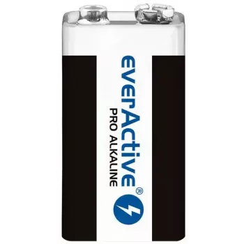 Šarminė baterija 9V everActive EV6LR61-PRO, 9 V, 650 mAh, 26,4×48,5×16 mm, 1 vnt.