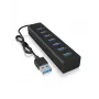 ICY BOX IB-HUB1700-U3 USB 3.2 Gen 1 (3.1 Gen 1) Type-A 5000 Mbit/s Juodas