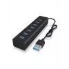 ICY BOX IB-HUB1700-U3 USB 3.2 Gen 1 (3.1 Gen 1) Type-A 5000 Mbit/s Juodas