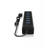 ICY BOX IB-HUB1700-U3 USB 3.2 Gen 1 (3.1 Gen 1) Type-A 5000 Mbit/s Juodas
