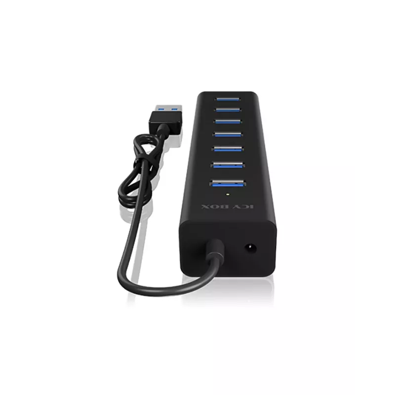 ICY BOX IB-HUB1700-U3 USB 3.2 Gen 1 (3.1 Gen 1) Type-A 5000 Mbit/s Juodas