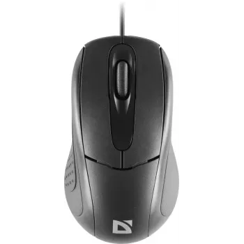 Optinė laido pelė DEFENDER MB-580 USB Type-A, ambidekstrinė, 1000 DPI, 3 mygtukai, juoda