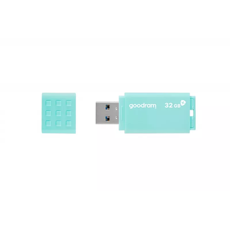 USB atmintukas GOODRAM UME3 32 GB USB Type-A 3.2 Gen 1 – turkio spalvos, 60 MB/s skaitymas, 20 MB/s rašymas