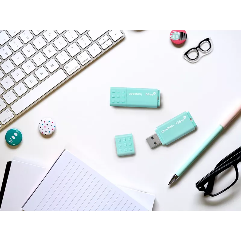 USB atmintukas GOODRAM UME3 32 GB USB Type-A 3.2 Gen 1 – turkio spalvos, 60 MB/s skaitymas, 20 MB/s rašymas