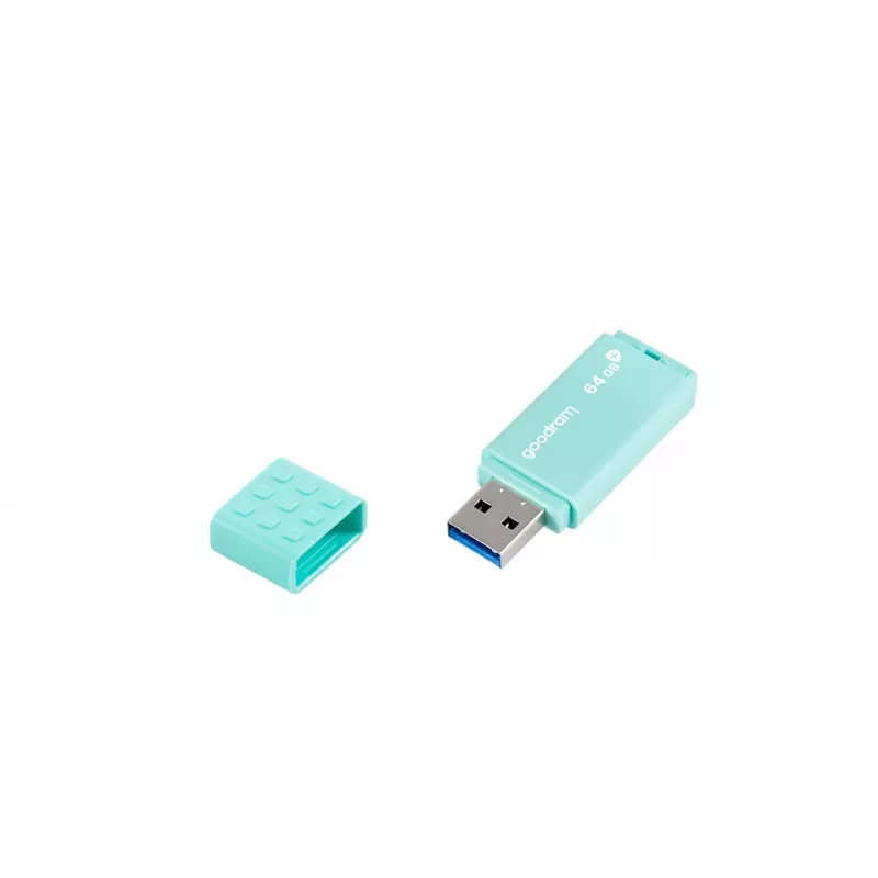 USB atmintukas GOODRAM 64 GB USB Type-A 3.2 Gen 1 UME3, turkio, skaitymas 60 MB/s, rašymas 20 MB/s
