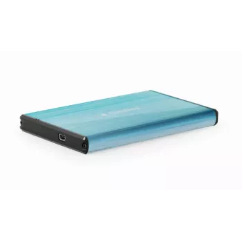 HDD korpusas Gembird EE2-U3S-3-B — 2,5 colio vieno lizdo, SATA, Mini-USB A, iki 7 TB, mėlynas