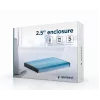 HDD korpusas Gembird EE2-U3S-3-B — 2,5 colio vieno lizdo, SATA, Mini-USB A, iki 7 TB, mėlynas