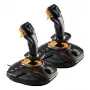 Thrustmaster T.16000M FCS SPACE SIM DUO juodos, oranžinės spalvos USB svirtys analoginės / skaitmeninės asmeniniam kompiuteriui