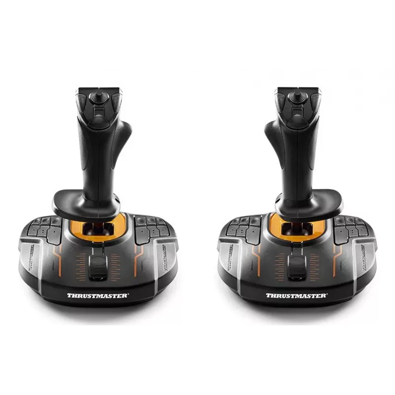 Thrustmaster T.16000M FCS SPACE SIM DUO juodos, oranžinės spalvos USB svirtys analoginės / skaitmeninės asmeniniam kompiuteriui